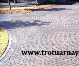 Плитка тротуарная брусчатка кирпичик 100х200х60 мм серая - тип 3