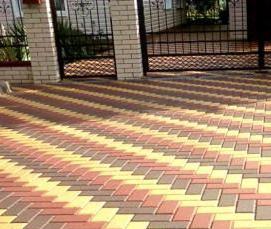 Плитка тротуарная брусчатка кирпичик 100х200х80 мм серая - модель 1