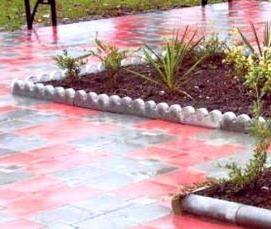 Плитка тротуарная декоративная брусчатка шагрень - тип 1