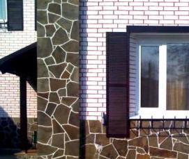 Плоский шифер под кирпич - вариант 1