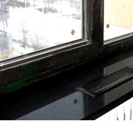 Подоконники черные матовые - вариант 1