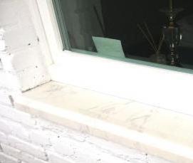 Подоконники из искусственного камня под мрамор - вариант 4