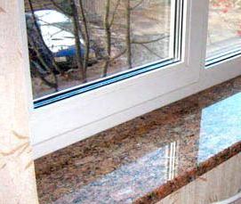 Подоконники из литьевого мрамора - модель 4