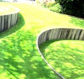 Подпорная стенка из дерева - вариант 1