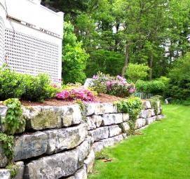 Подпорная стенка на даче - тип 4