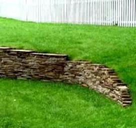 Подпорная стенка на даче - тип 3