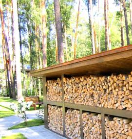 Поленница для дров уличная - модель 1