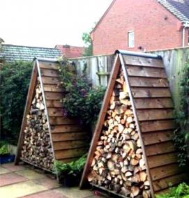 Поленница для дров уличная - модель 2