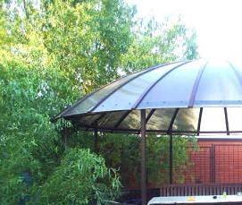 Поликарбонатные беседки для дачи - вариант 4