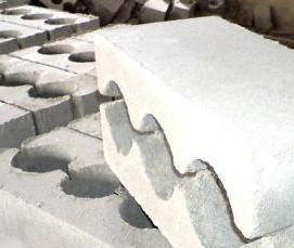 Полнотелый бетонный фундаментный блок 40х20х20 см - модель 2