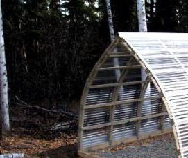 Полукруглая теплица из дерева - модель 1