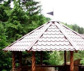 Полуоткрытая беседка с мангалом - вариант 1