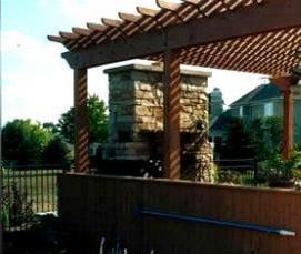 Полуоткрытая беседка с мангалом - вариант 3