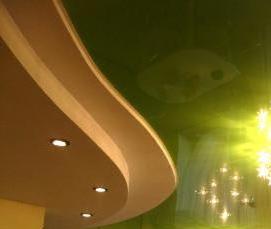 Потолки комбинированные из гипсокартона и натяжной - тип 4