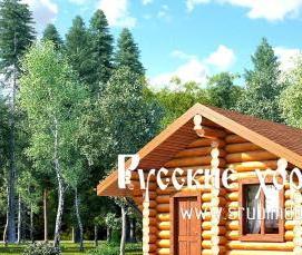 Потолочные балки из бревна - модель 4