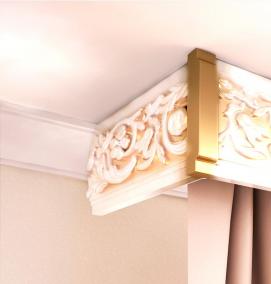 Потолочный карниз с закругленными краями - тип 3