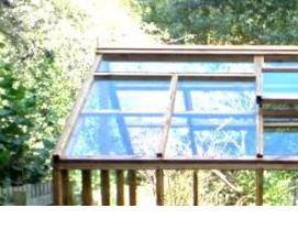 Пристенная теплица с односкатной крышей - модель 1