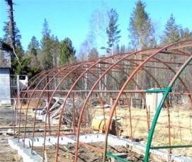 Пристенная теплица с односкатной крышей - модель 2