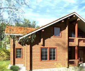 Пристроенный сруб - вариант 4