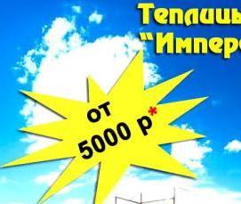 Профильные теплицы из поликарбоната - тип 1