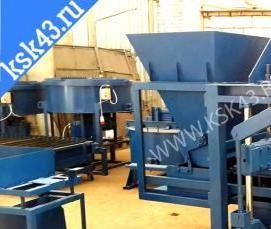 Производство бетонной тротуарной плитки - модель 2