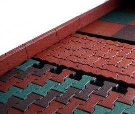 Производство тротуарной плитки из резиновой крошки - тип 2