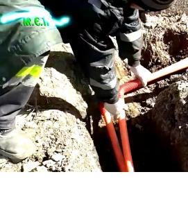 Прокладка электрического кабеля в земле - модель 4