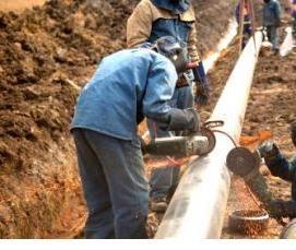 Прокладка газовой трубы под землей - вариант 3