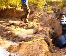 Прокладка газовой трубы под землей - вариант 2