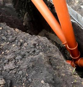 Прокладка канализационных труб - вариант 3