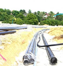 Прокладка сигнального кабеля в земле - вариант 1