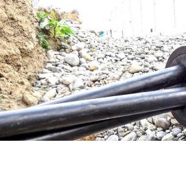 Прокладка сигнального кабеля в земле - вариант 3