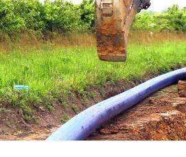 Прокладка труб водоснабжения в земле - тип 1