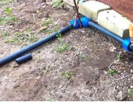 Прокладка труб водоснабжения в земле - тип 4