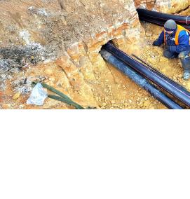 Прокладка волоконно оптического кабеля в грунт - вариант 3