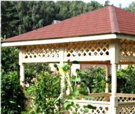 Простая прямоугольная беседка из дерева - вариант 2