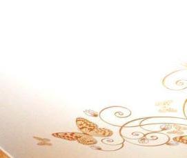 Простой белый натяжной потолок - модель 3