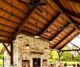 Просторная беседка с мангалом - модель 2