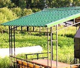 Простые беседки из металла - тип 4