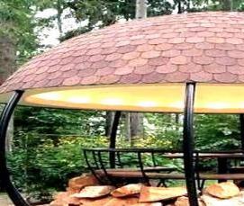 Простые беседки из металла - тип 2