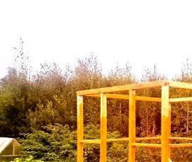 Простые деревянные беседки для дачи - тип 4