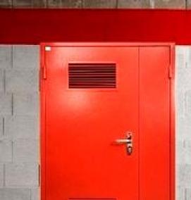 Противопожарные двери с решеткой - вариант 4