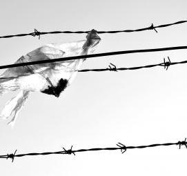 Проволока колючая черная - вариант 4