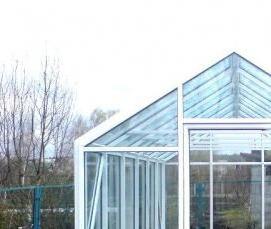 Прямоугольная теплица с односкатной крышей - модель 3