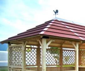 Прямоугольные беседки из дерева - тип 4