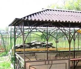 Прямоугольные беседки из металла - тип 3