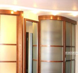 радиусные межкомнатные перегородки раздвижные - модель 3