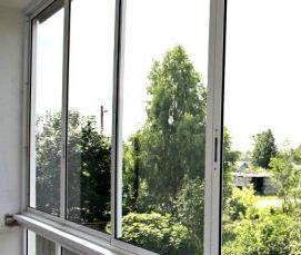 распашные алюминиевые окна для балкона - тип 4