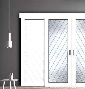 раздвижная дверь трехстворчатая - модель 4