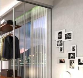 раздвижные двери в гардеробную комнату - вариант 1